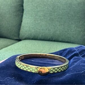 Halcyon Days Salamander Bangle Green and Gold